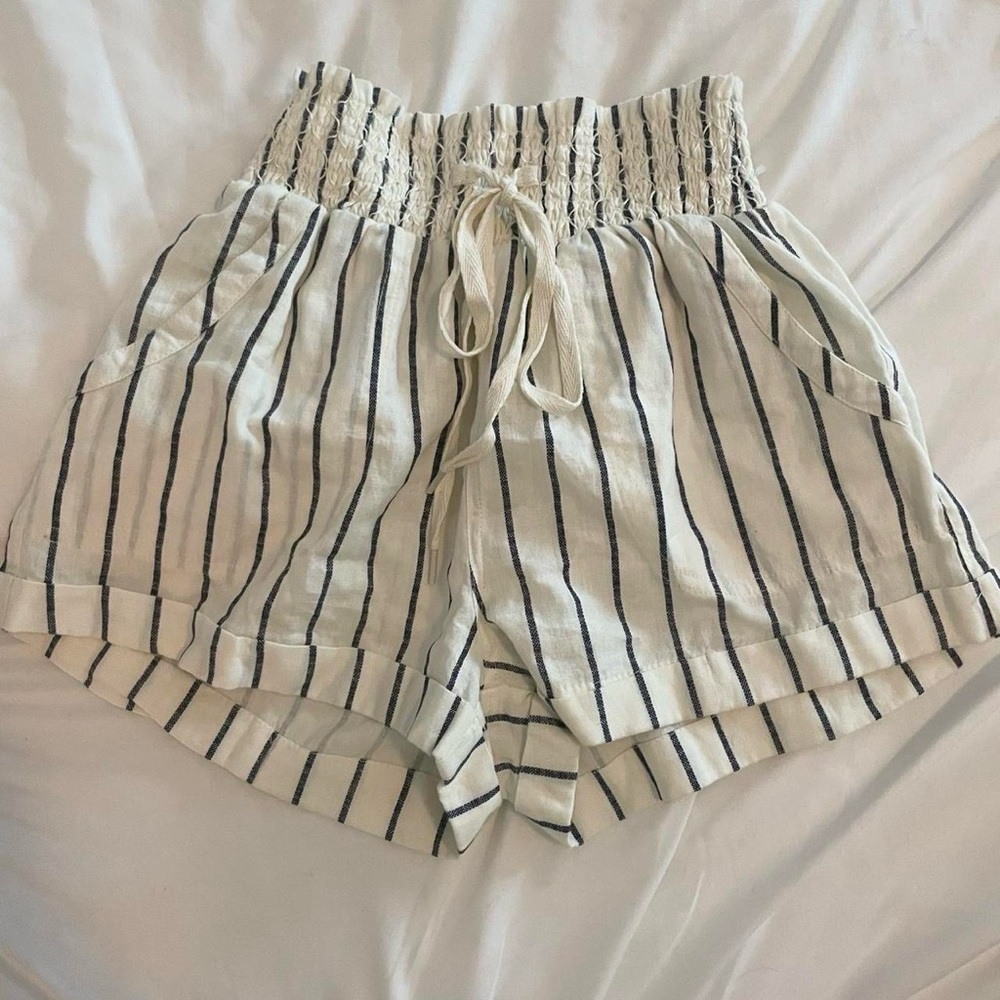 Striped Linen Shorts